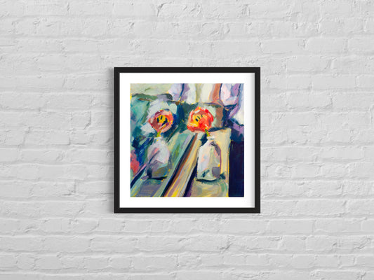 Floral Print 09, Art Print, Square