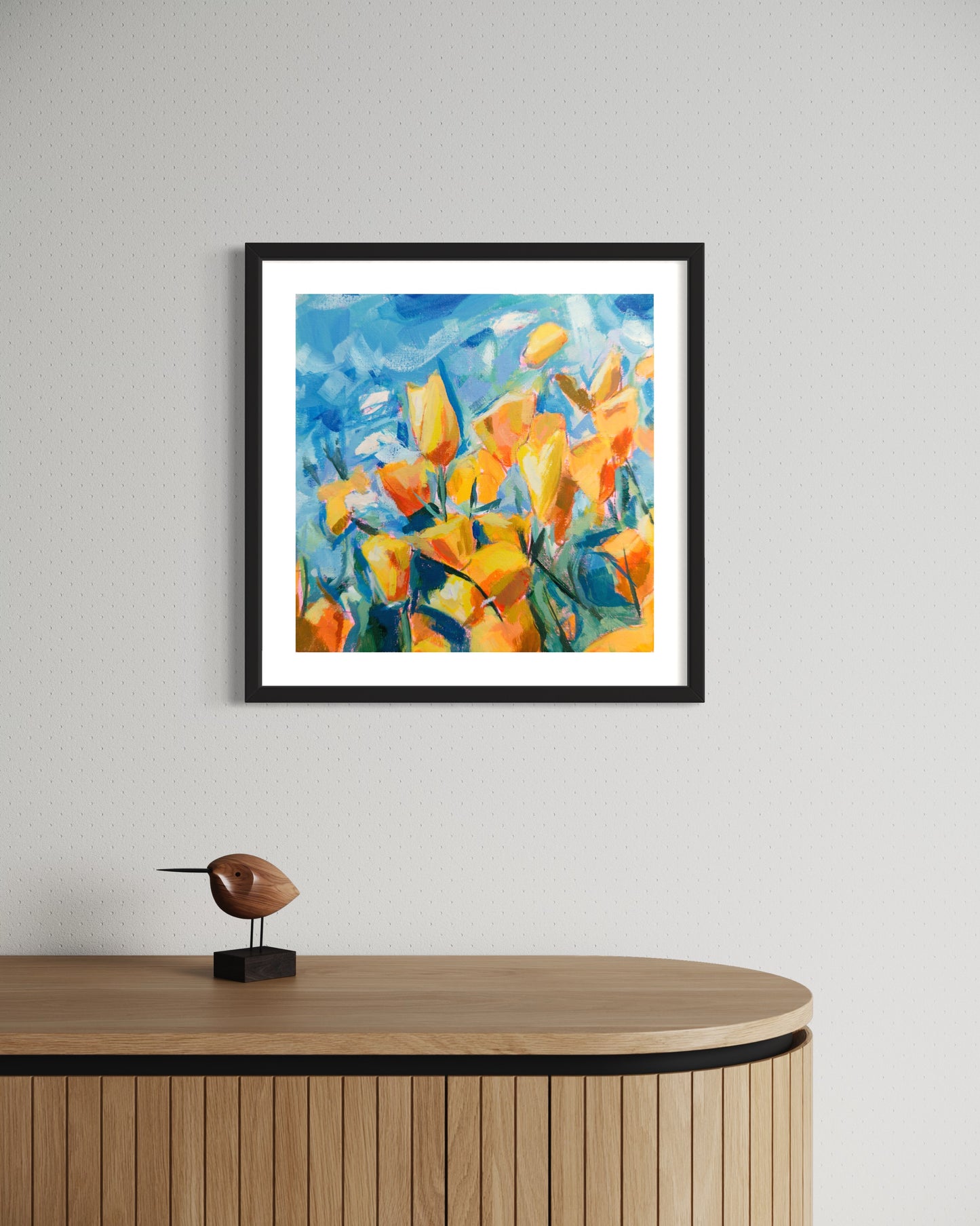 Floral Print 06, Art Print, Square