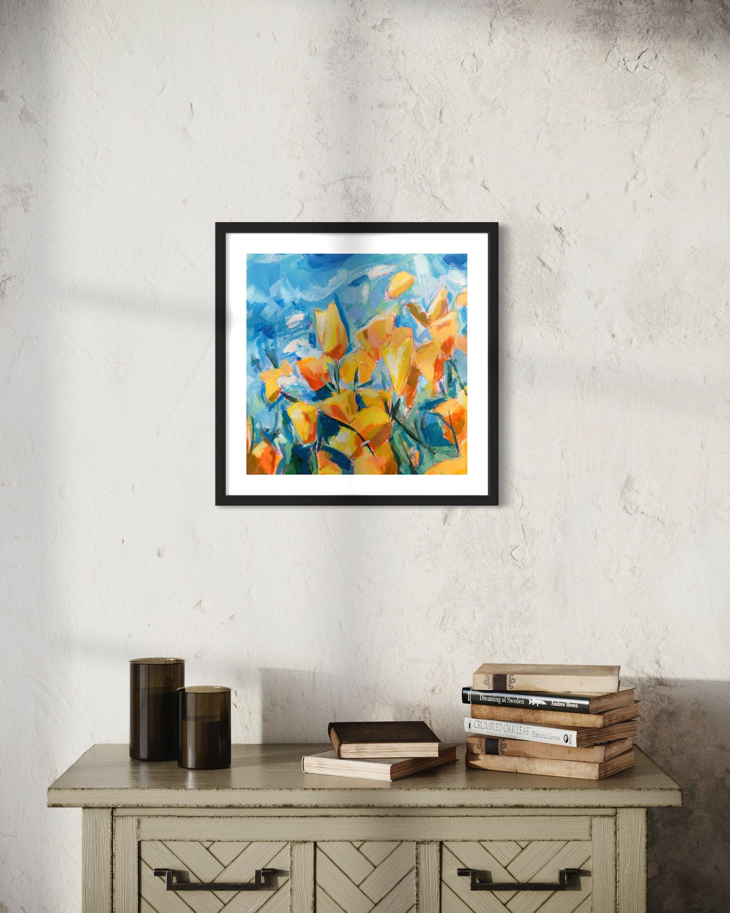 Floral Print 06, Art Print, Square