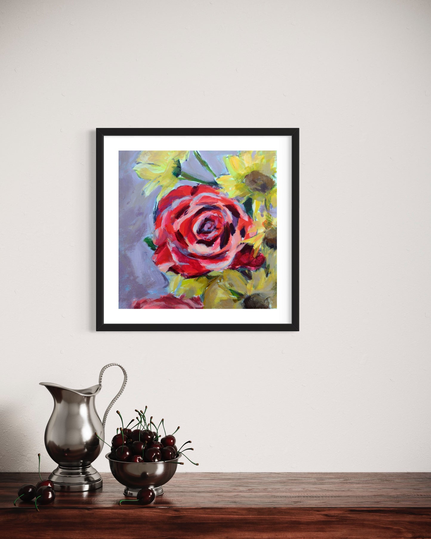 Floral Print 08, Art Print, Square Print