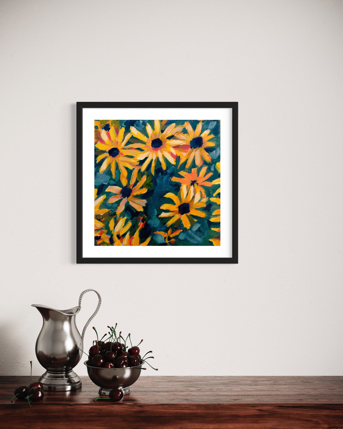 Floral Print 07, Art Print, 8 inch square