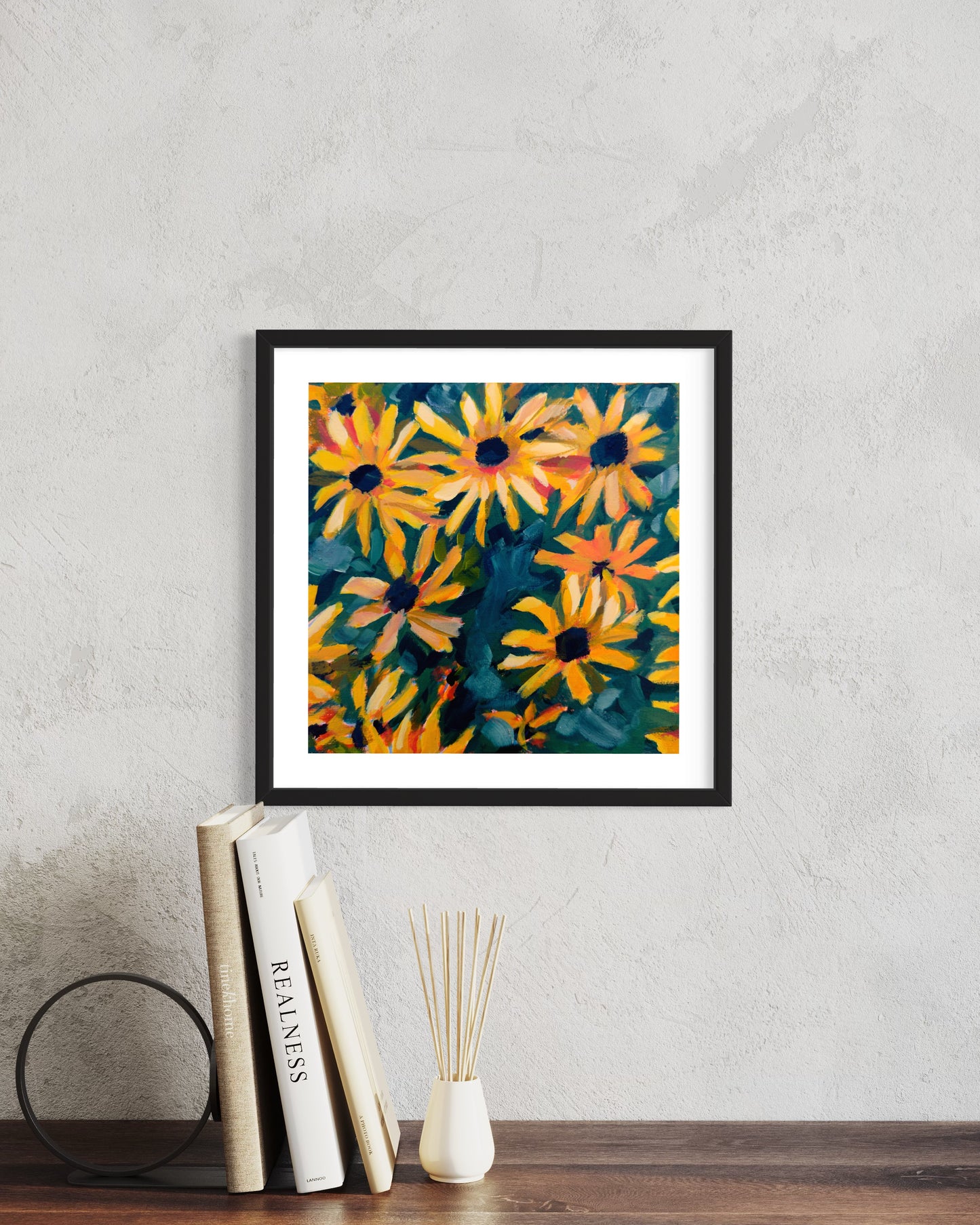 Floral Print 07, Art Print, 8 inch square