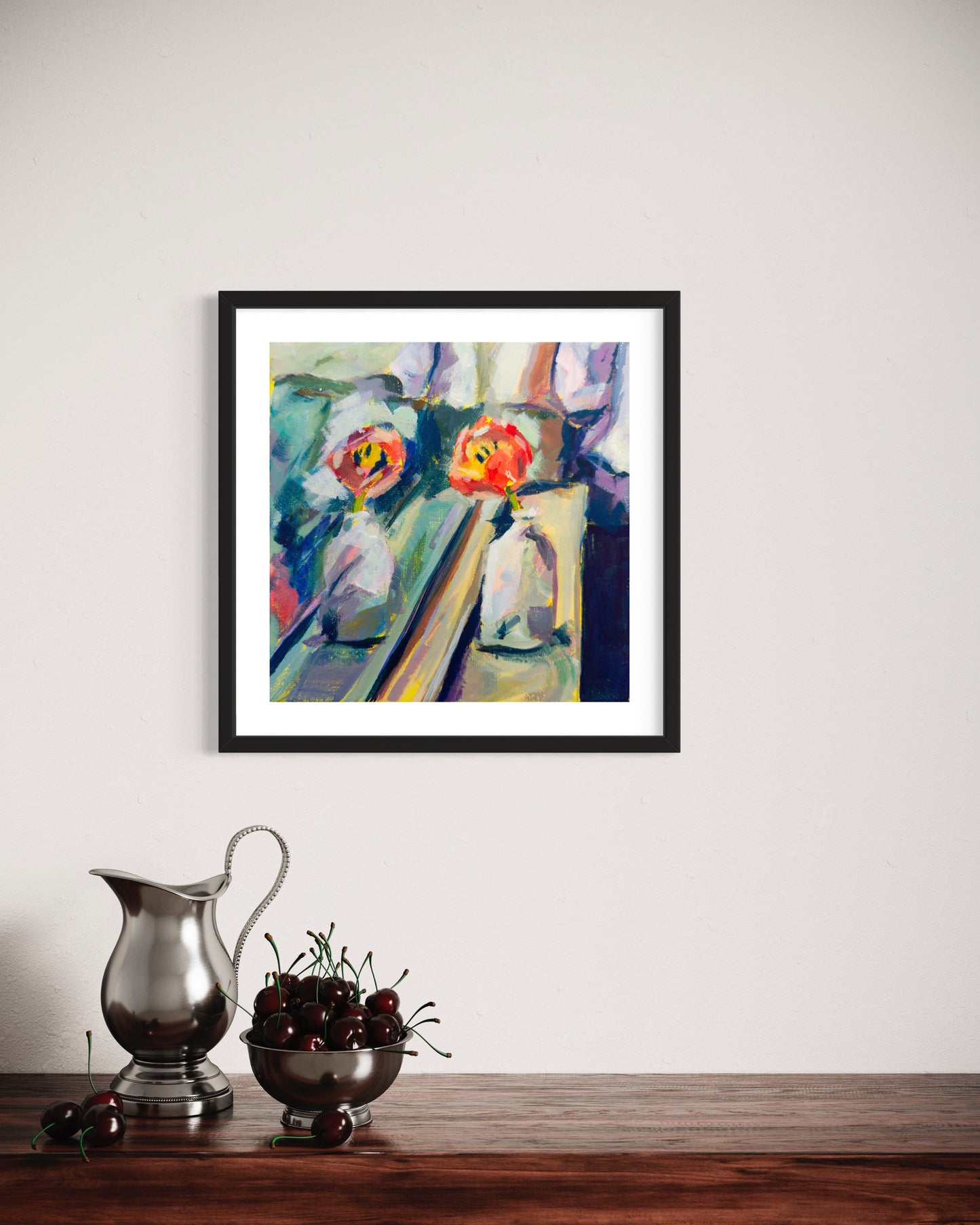 Floral Print 09, Art Print, Square