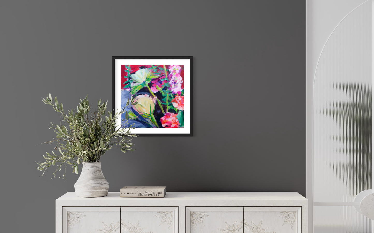 Floral Print 10, Art Print, Square