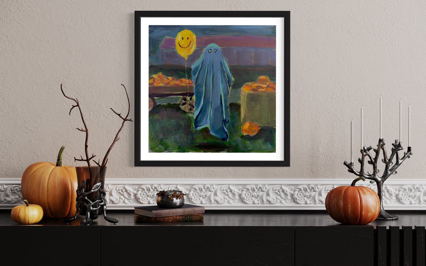 Fair Ghost Art Print, 8 inch square