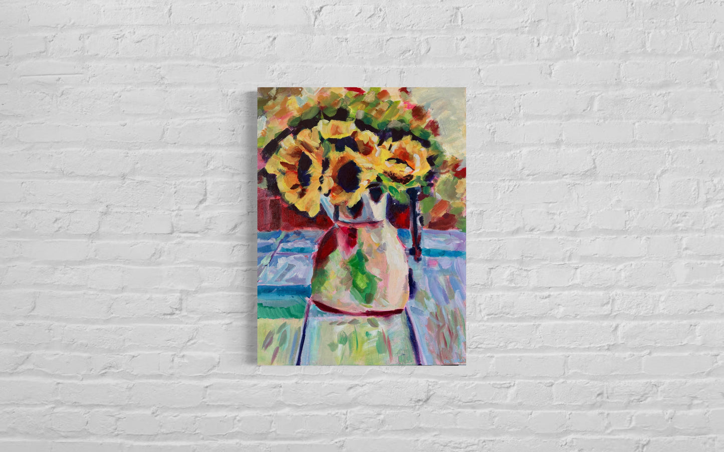 Sunflower Original Canvas Painting, 18 x 24