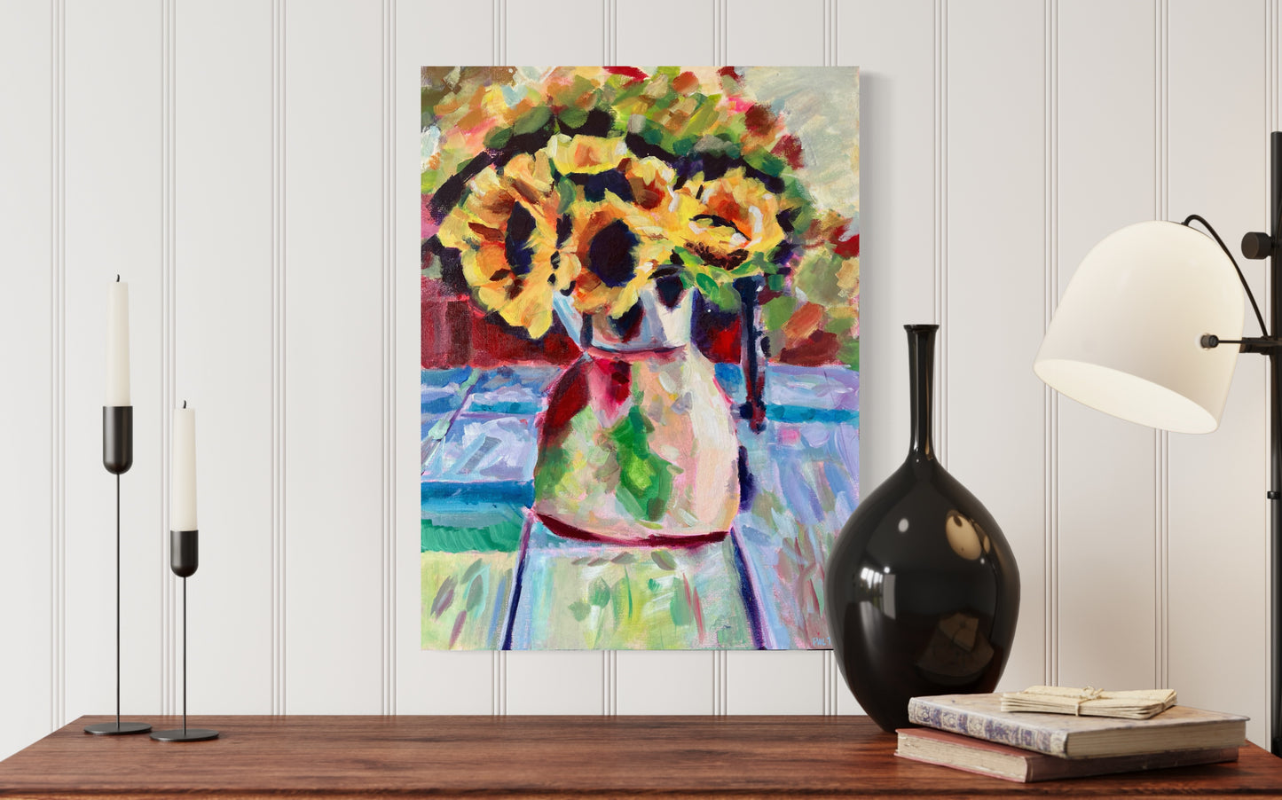 Sunflower Original Canvas Painting, 18 x 24