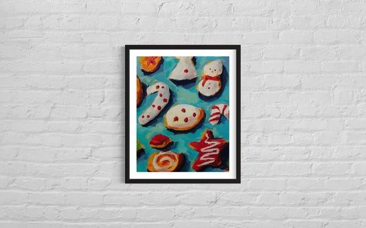 Christmas Cookies, Art Print, 8 x 10