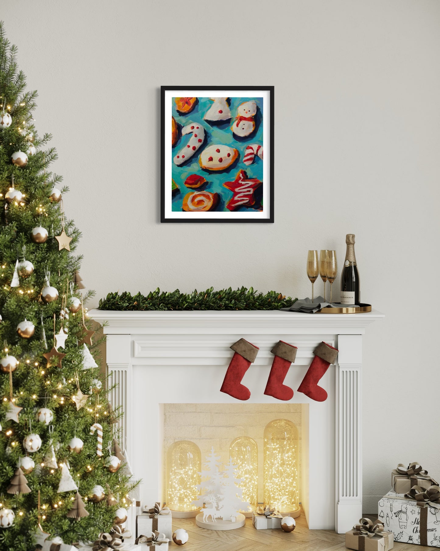 Christmas Cookies, Art Print, 8 x 10