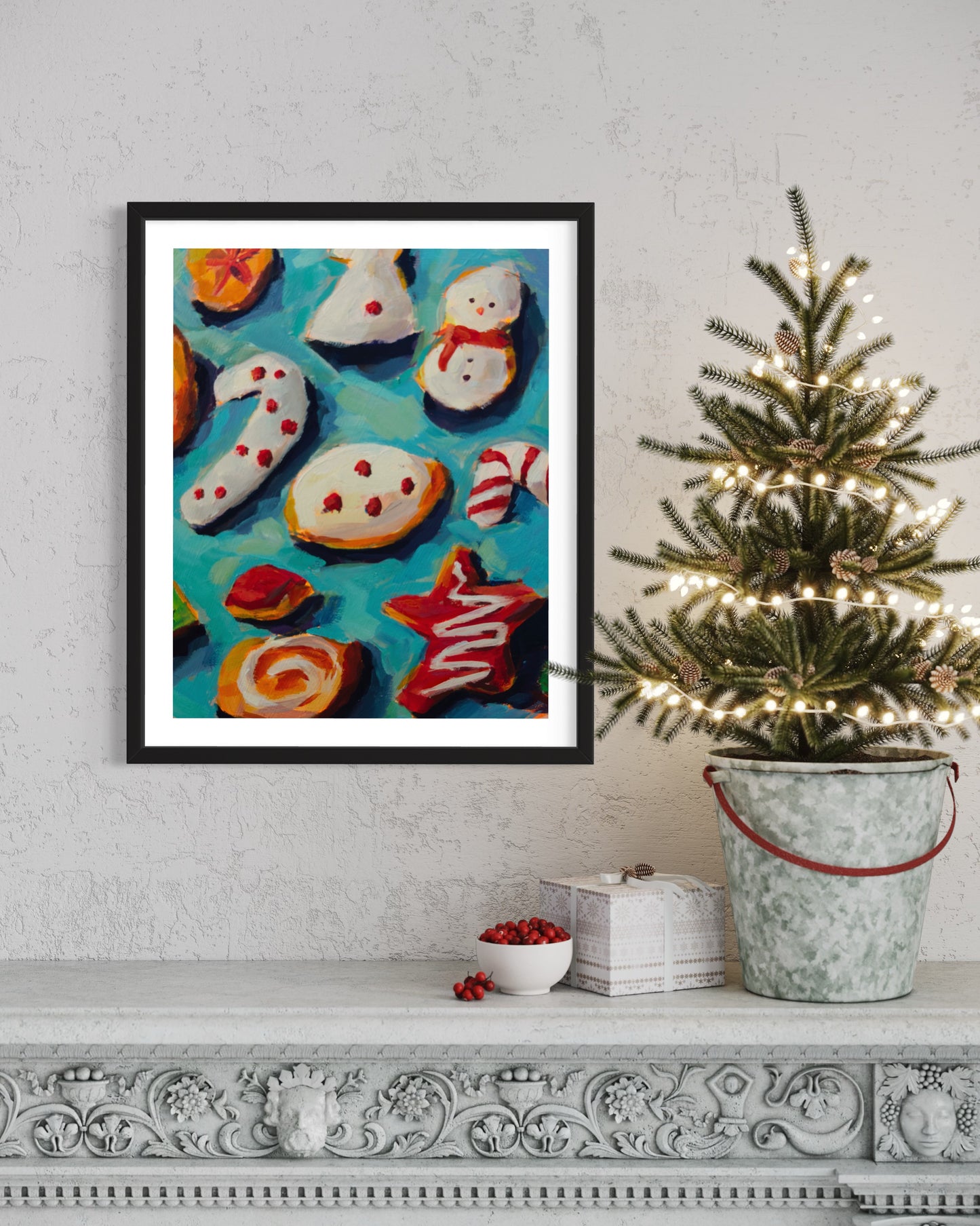 Christmas Cookies, Art Print, 8 x 10