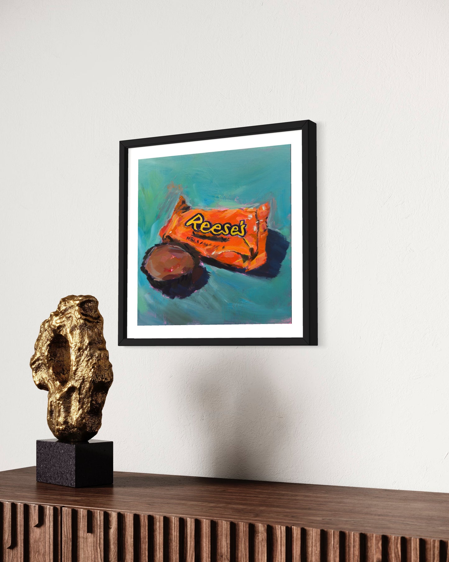 Peanut Butter Cup, Art Print, Square Print