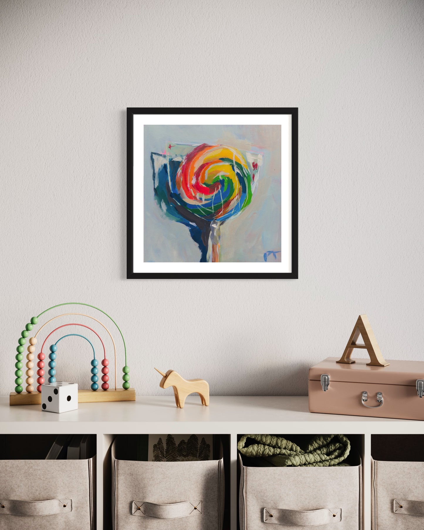 Lollipop, Art Print, Square Print