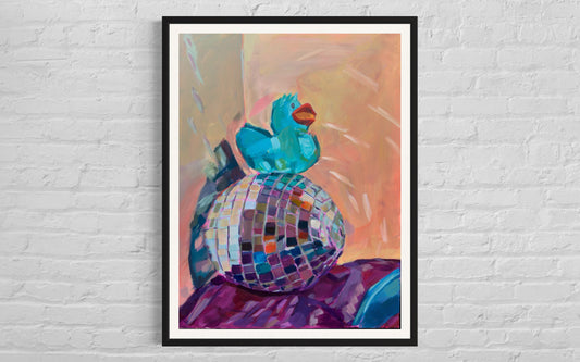 Disco Rocker Duck, 8x10 Art Print