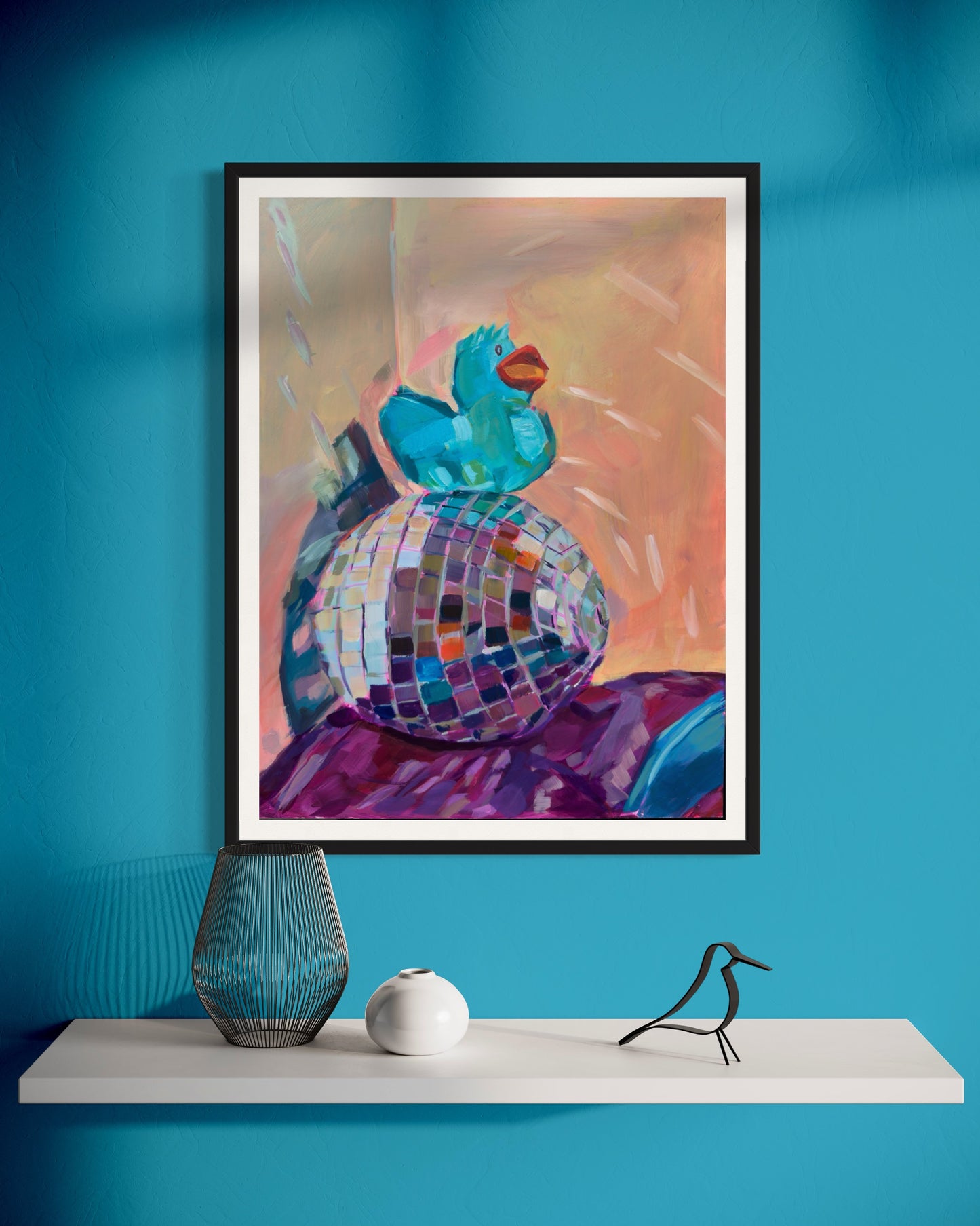 Disco Rocker Duck, 8x10 Art Print