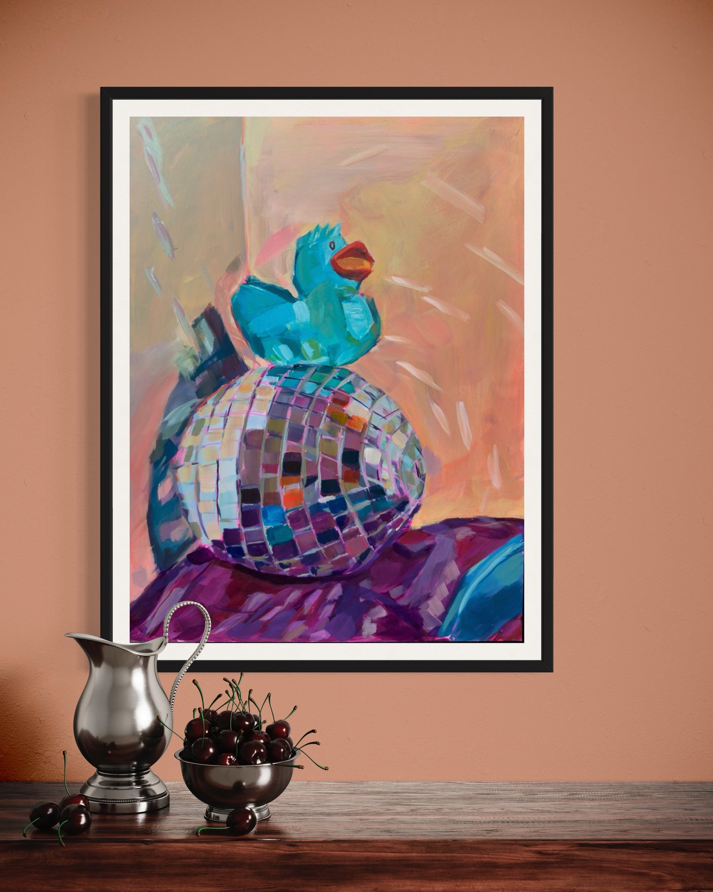 Disco Rocker Duck, 8x10 Art Print