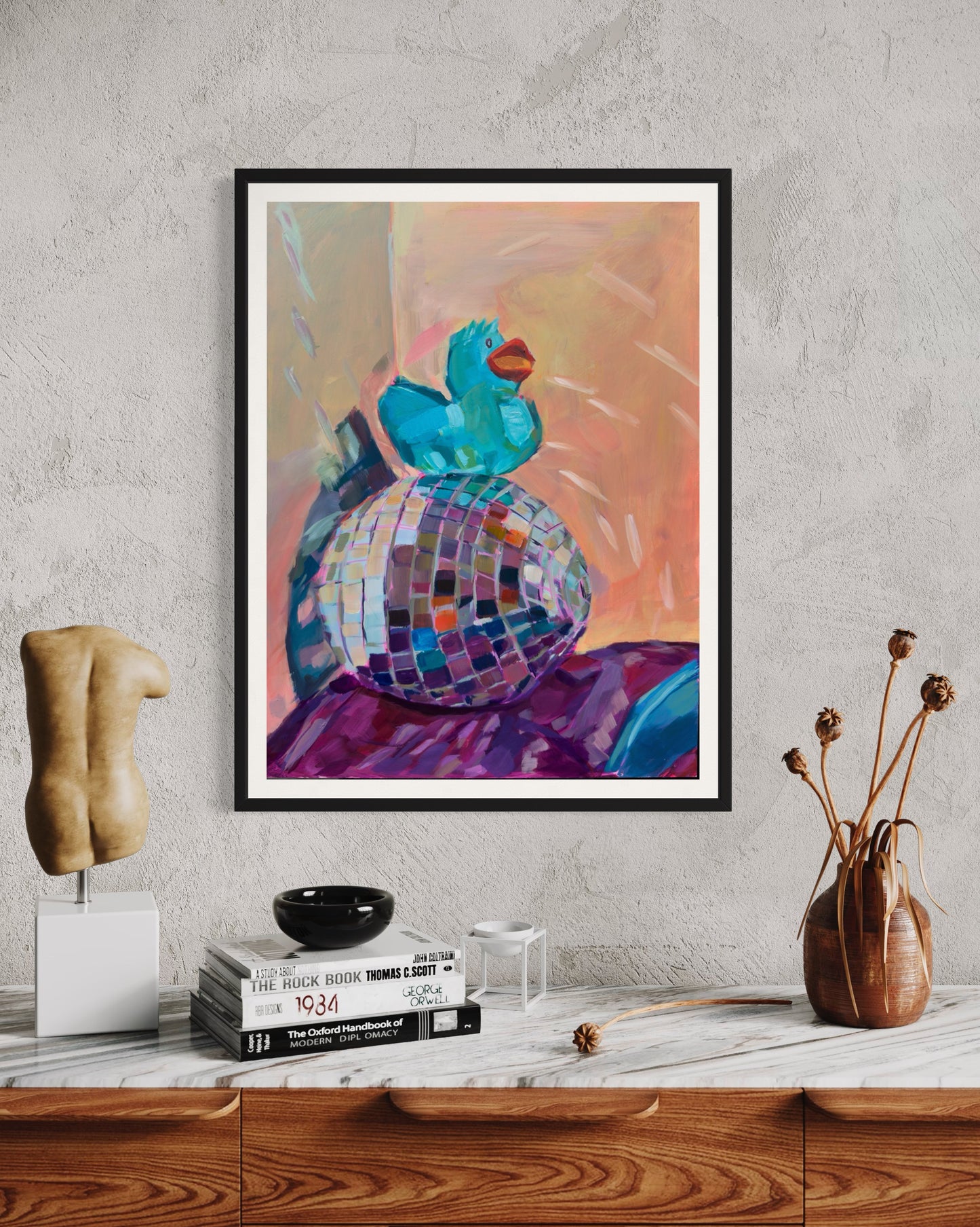 Disco Rocker Duck, 8x10 Art Print