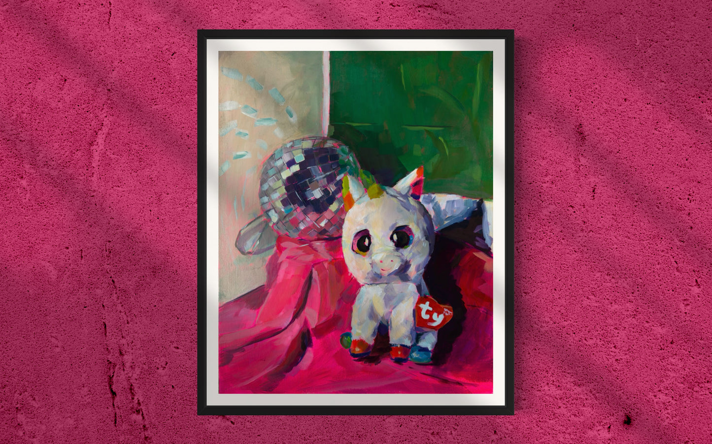 Unicorn Disco Party, 8x10 Art Print