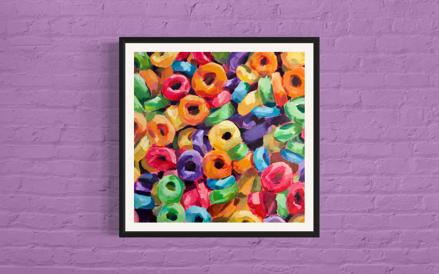 Frooty Loops, Art Print, Square Print