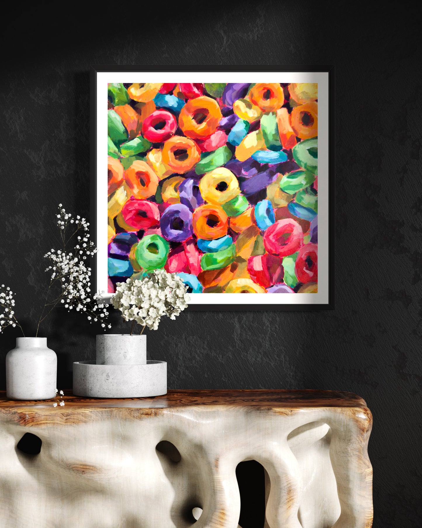 Frooty Loops, Art Print, Square Print