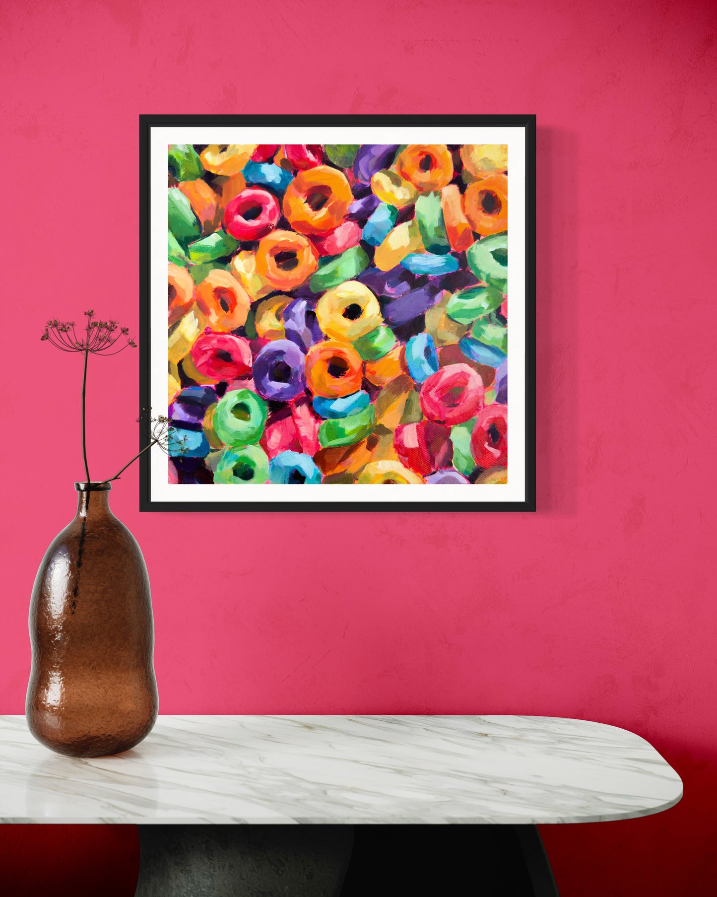 Frooty Loops, Art Print, Square Print