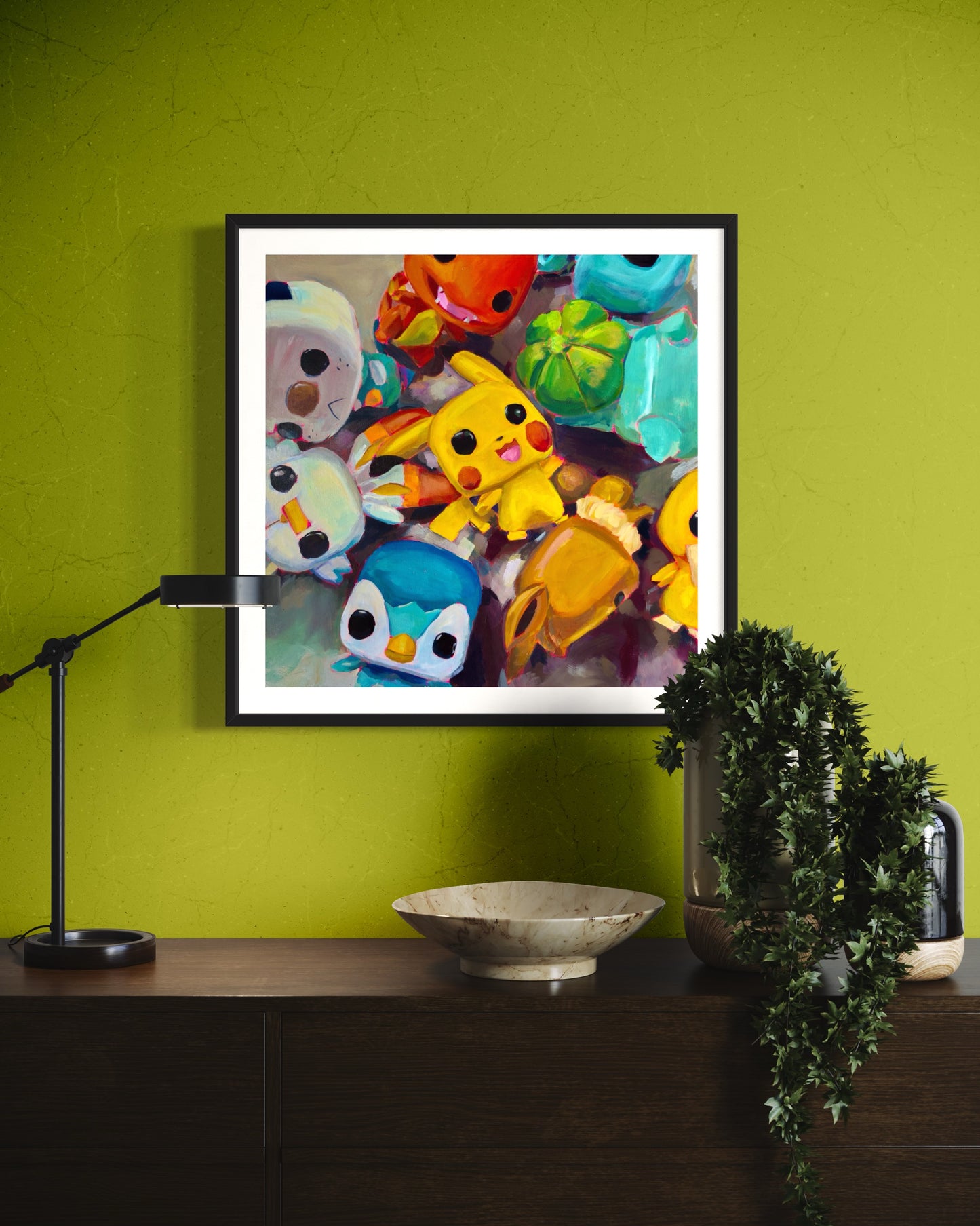 Gotta Catch 'Em All - Starters, Art Print, Square Print