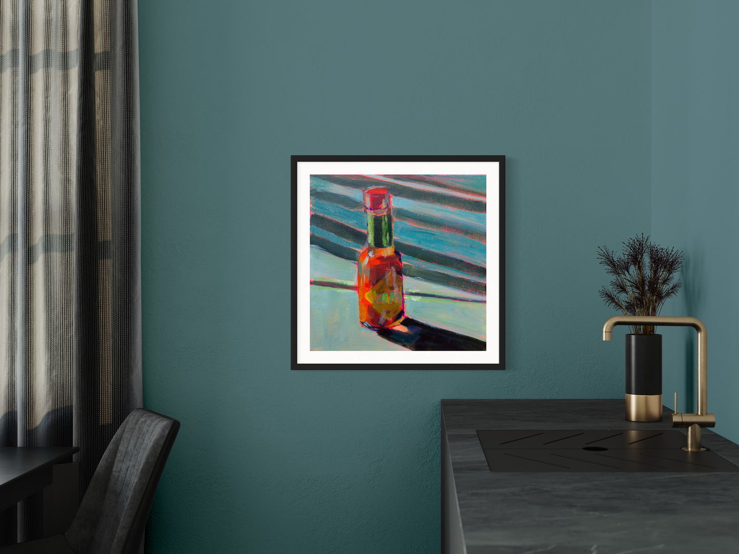 Hot Sauce, Art Print, Square Print