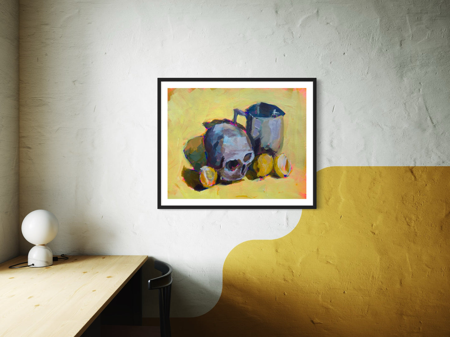 Skull and Lemons, 8x10 Art Print