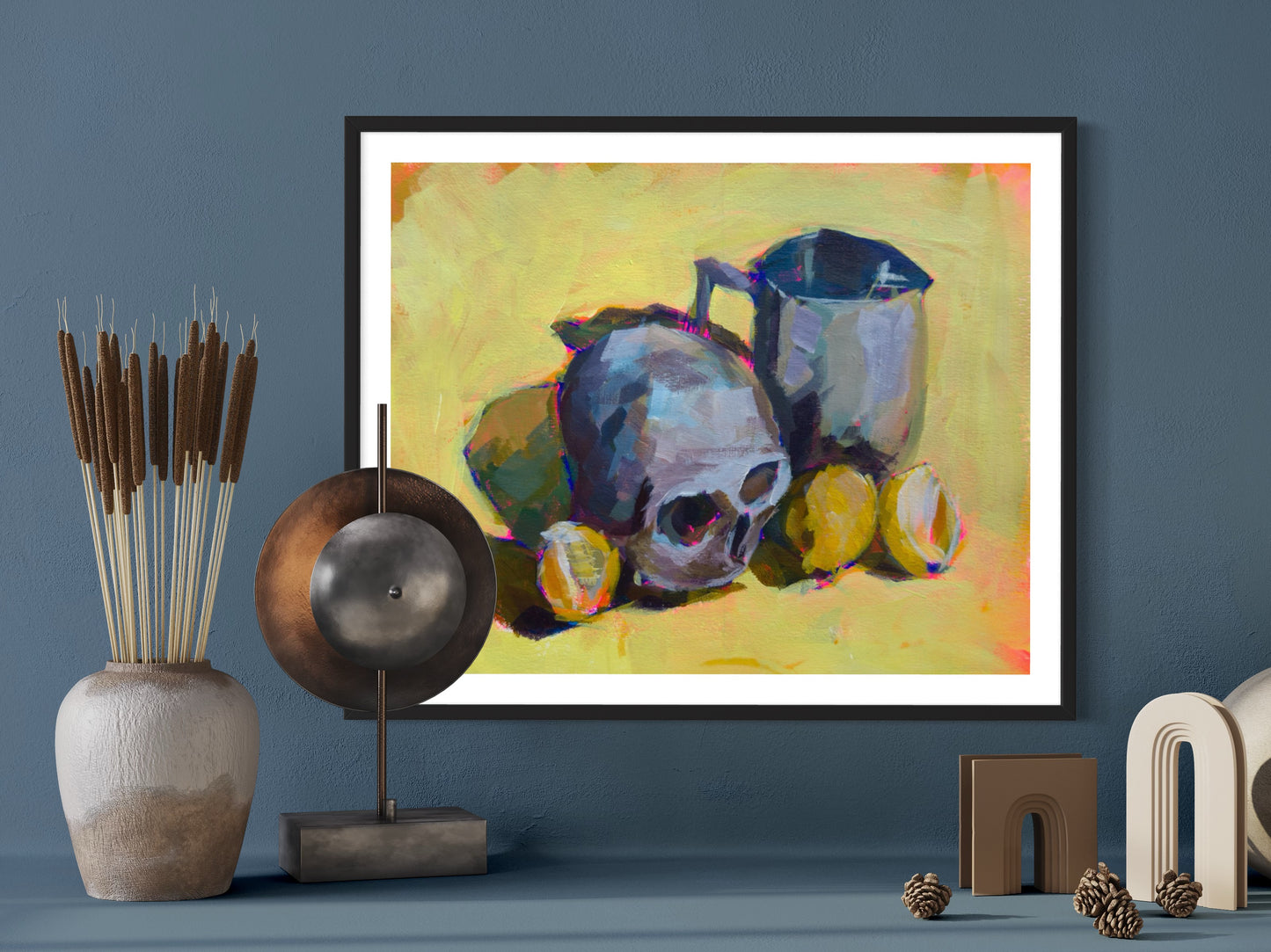 Skull and Lemons, 8x10 Art Print