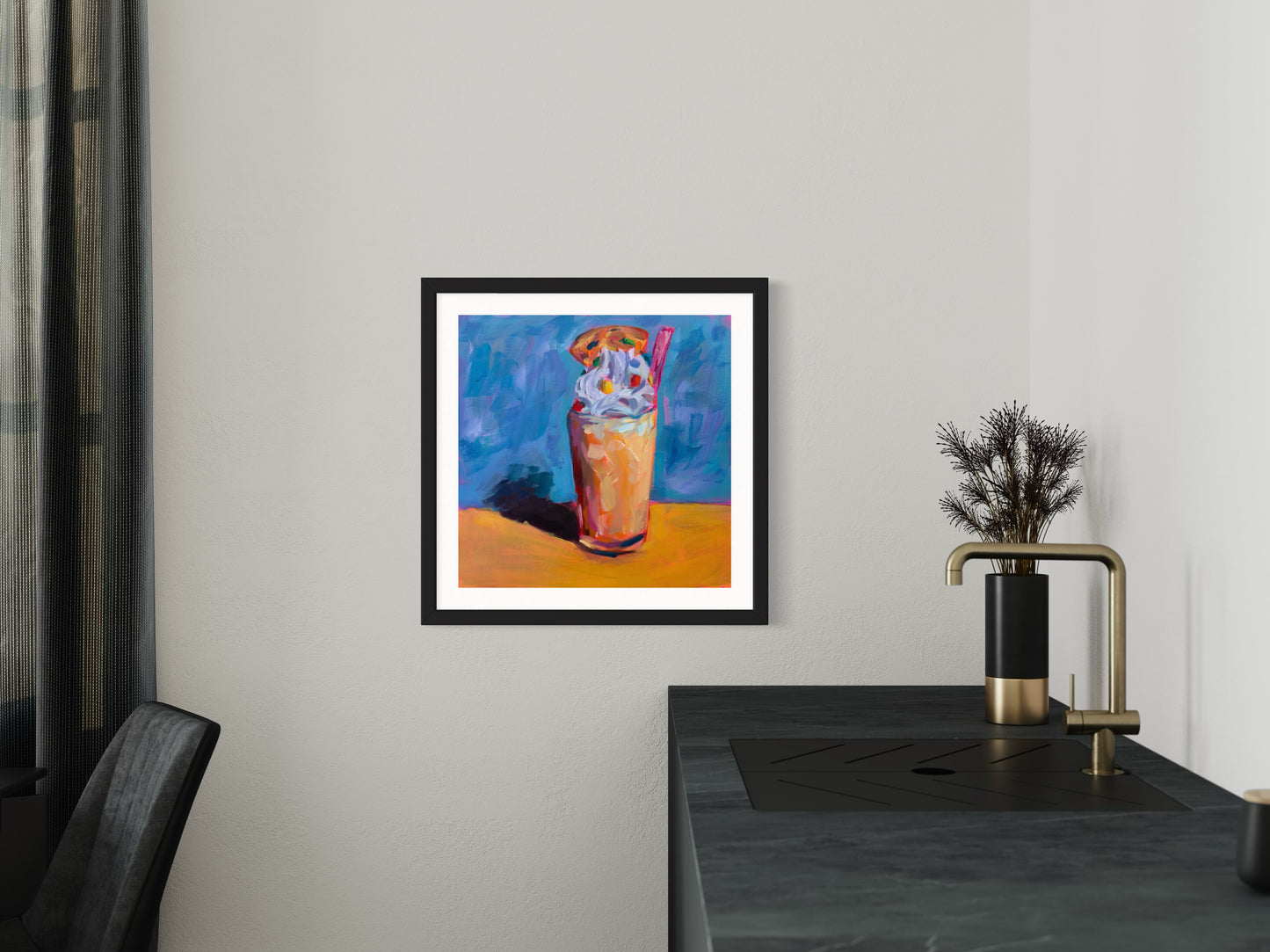 Milkshake, Art Print, Square Print