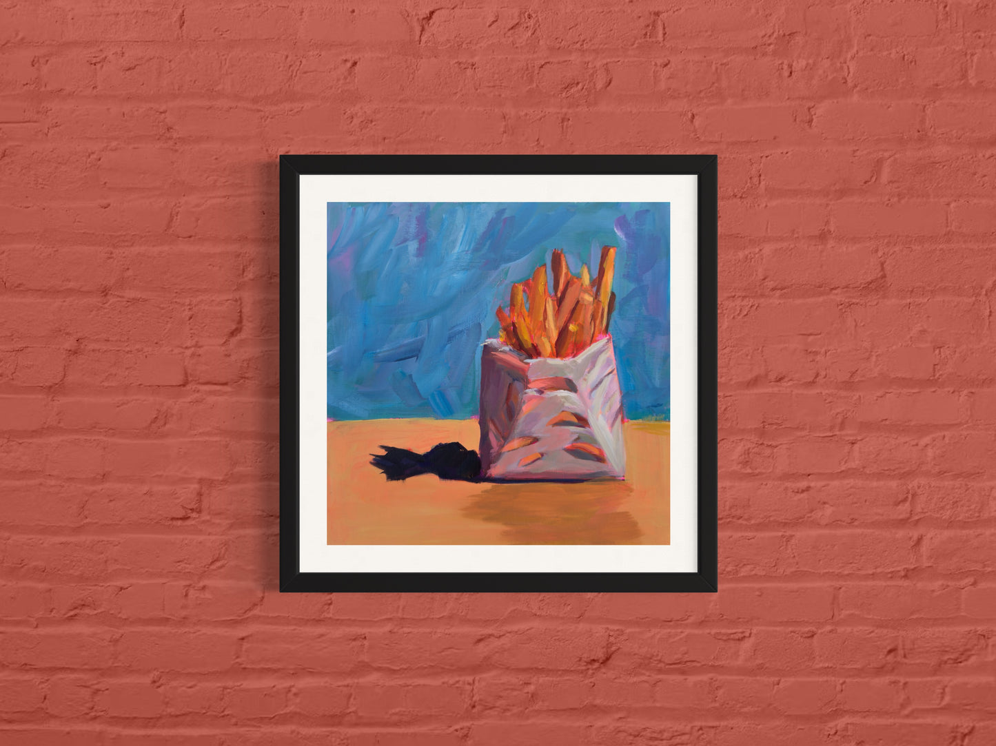 Fries, Art Print, Square Print