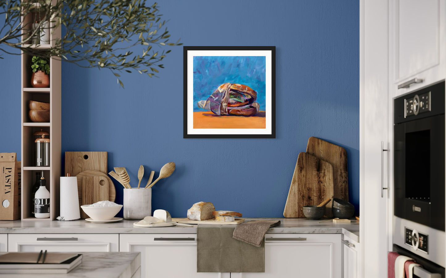 Burger, Art Print, Square Print