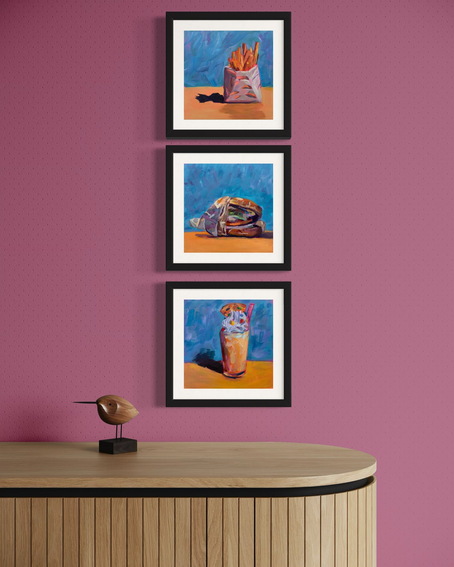 Burger, Art Print, Square Print