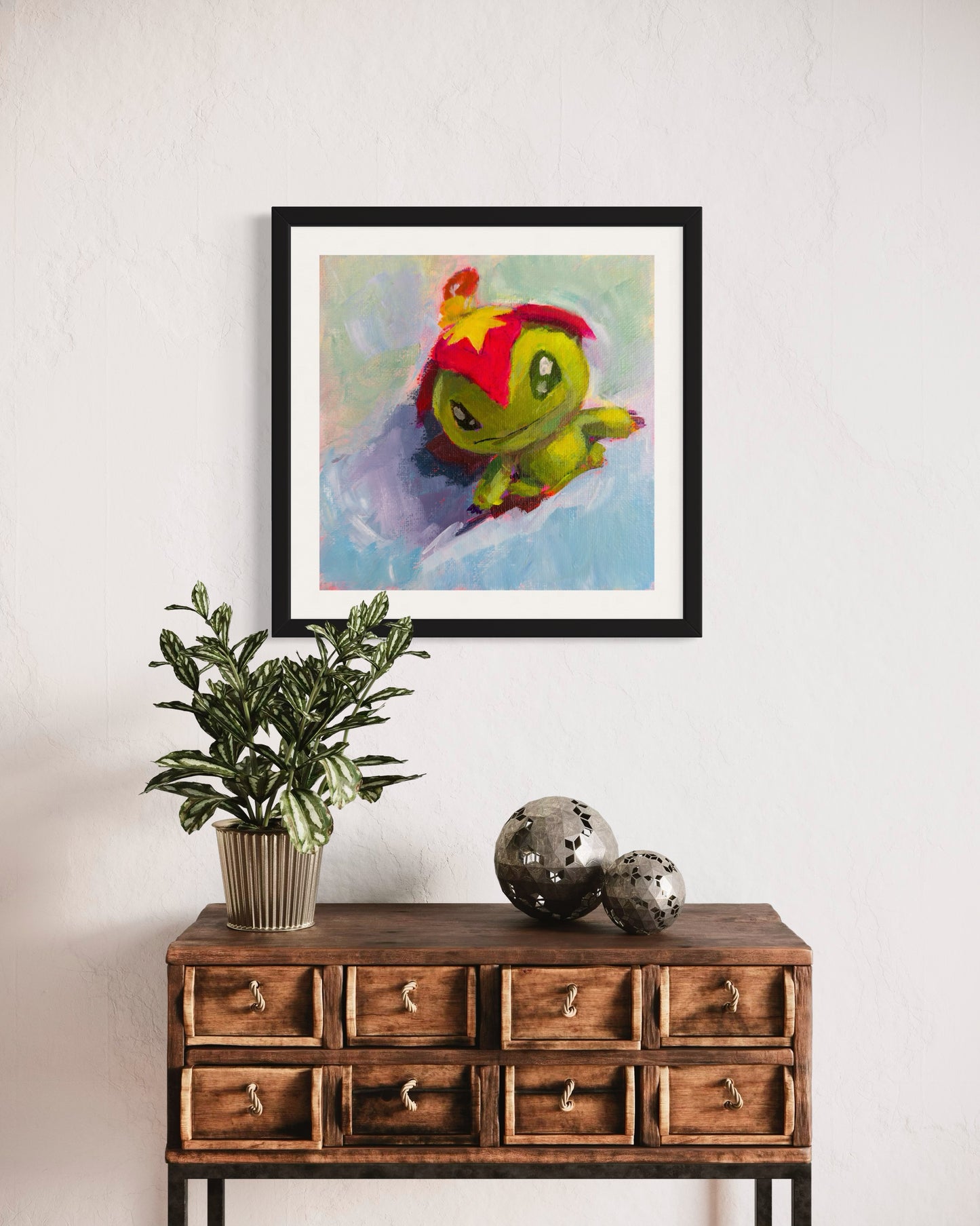 Palmon Plush, Art Print, Square