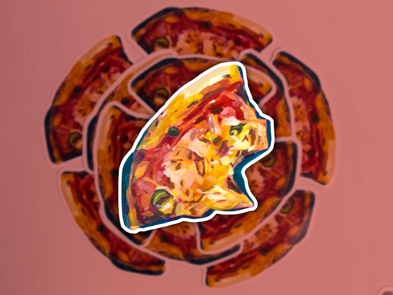 Pizza, 3 inch Vinyl Sticker