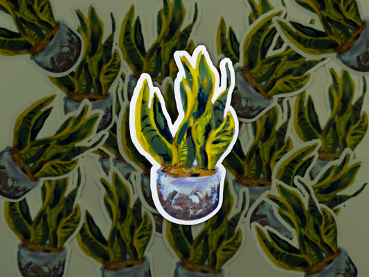 Snake Plant, 3 inch Vinyl Sticker